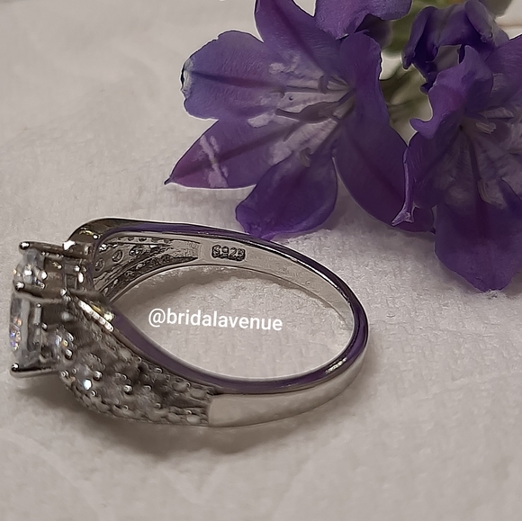 New Silver Simulated Diamonds Rainbow Dust Ring - Picture 6 of 6